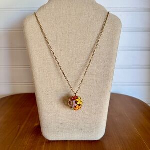 J. Crew Long Floral Necklace